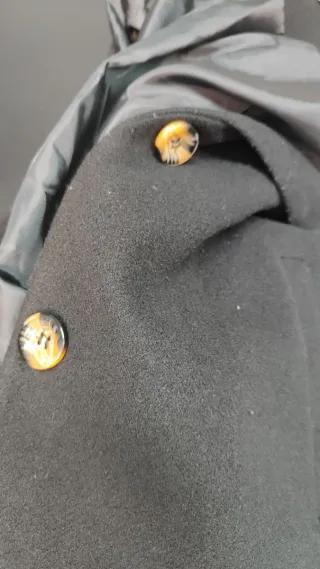 Chaqueta de lana negra talla 42 XL