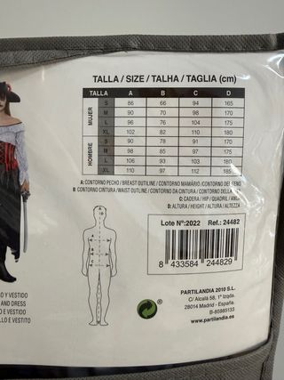 Disfraz Pirata Zombie Mujer Talla S