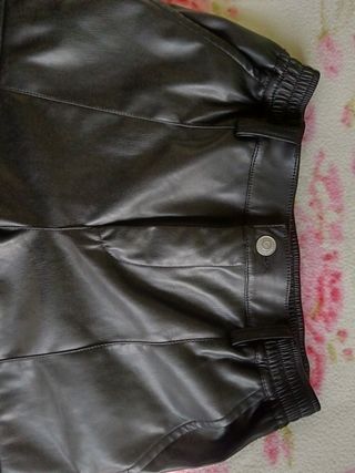 Pantaloni cargo similpelle Terranova Tg. S/M