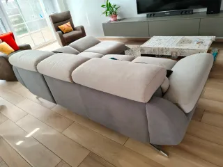 Divano angolare con chaise longue removibile