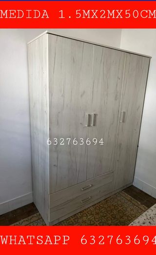Armario madera 1.5m x 2m x 50cm