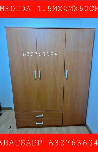 Armario madera 1.5m x 2m x 50cm