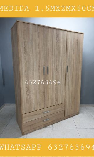Armario madera 1.5m x 2m x 50cm
