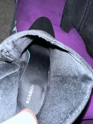 Botines tacón cuadrado Kiabi negros