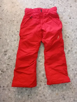 Pantalón de nieve Decathlon rojo