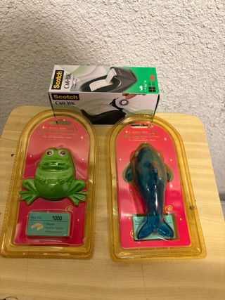 Grapadoras Infantiles Rana y Delfín + Celo Scotch