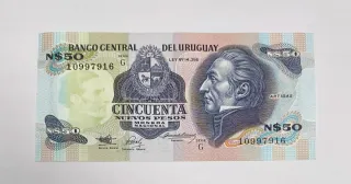 Billete 50 Nuevos Pesos Uruguayos
