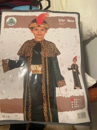 Disfraz Rey Baltasar Talla 7-9 años