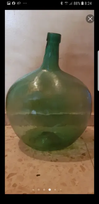 Damajuana de vidrio verde 16L