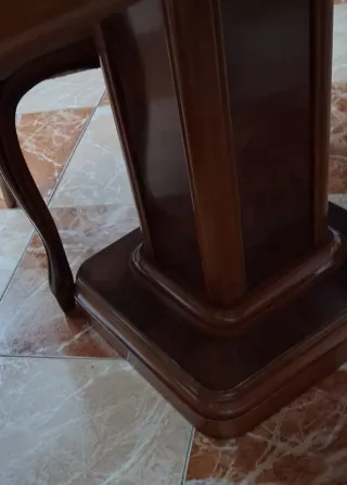 Mesa de comedor extensible de madera