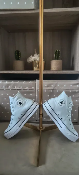 Converse de plataforma verde menta pálido 40