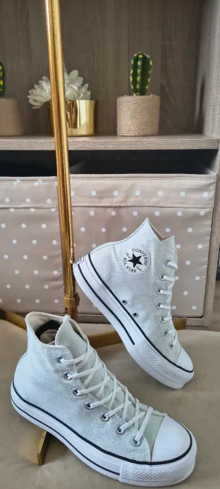 Converse de plataforma verde menta pálido 40