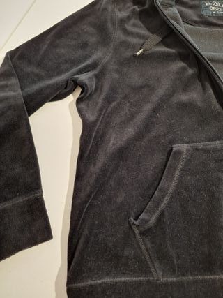 Chaqueta CHÁNDAL negro terciopelo XL mujer