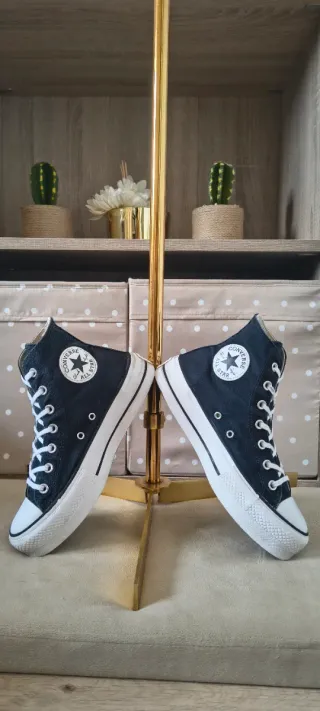 Converse de plataforma Negras talla 39,5
