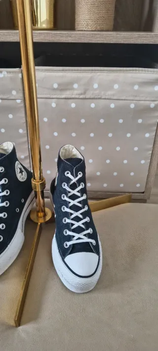 Converse de plataforma Negras talla 39,5