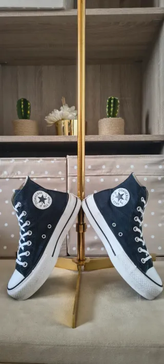 Converse de plataforma Negras talla 39,5