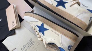 Golden Goose Ball Star Hombre Blanco/Azul