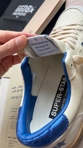 Golden Goose Ball Star Hombre Blanco/Azul