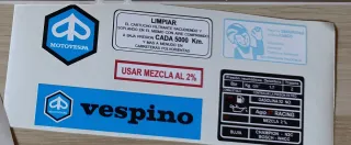 Kit 2 Pegatinas Chasis Vespino Motovespa