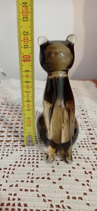 Gatto in vetro sommerso Murano vintage