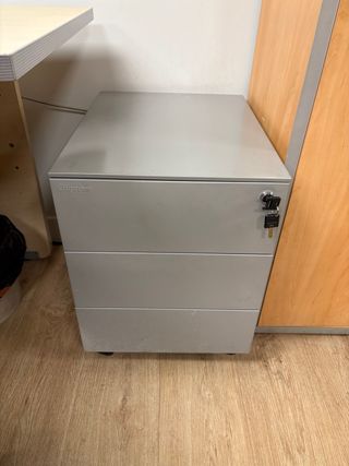 Cajonera metálica gris 3 cajones