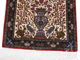 Antico Tappeto Seta Hereche 76 x 52 Cm