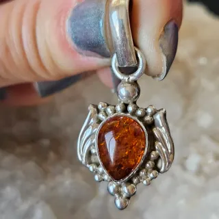 Colgante Plata 925 Ámbar Natural