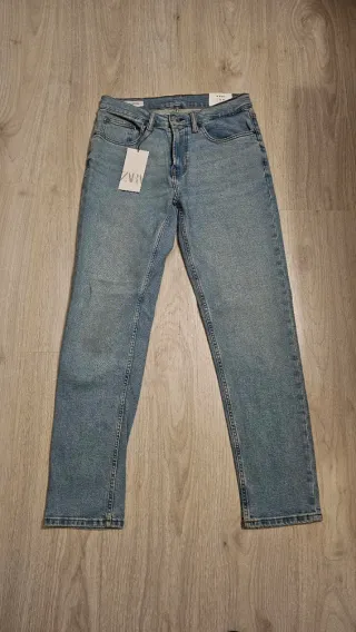 7 Pantalones Vaqueros Zara Slim Fit Hombre Talla40