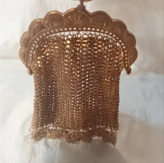 Porta monete in maglia d'ottone anni 30