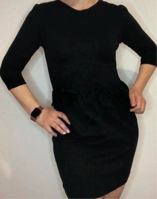 Vestido negro Uterqüe