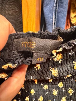 Vestido negro floral MAJE