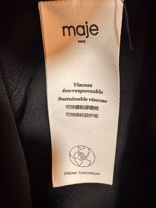 Vestido negro floral MAJE