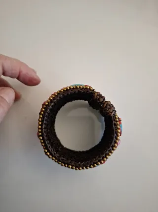 Bracciale etnico corallo e turchese