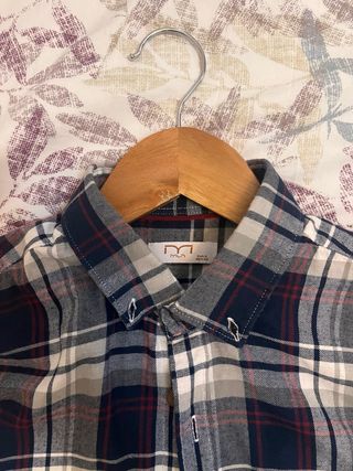 Camisa MLN cuadros azul y blanco Talla S