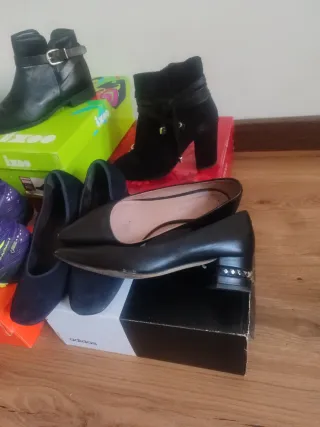Regalo Lote Zapatos Mujer Negro y Morado 6 pares