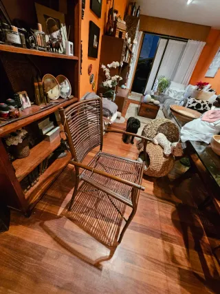 Mesa Comedor Cristal y Madera + 4 Sillas