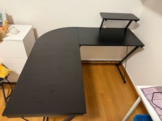 Scrivania angolare nera