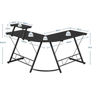 Scrivania angolare nera