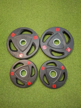 Pack 4 discos gimnasio: 2x10kg y 2x5kg