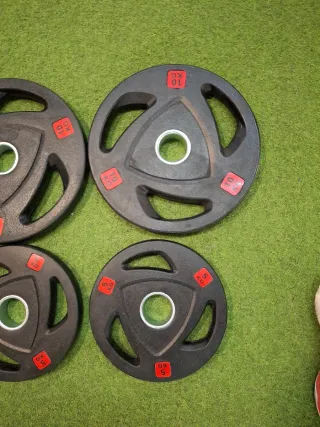 Pack 4 discos gimnasio: 2x10kg y 2x5kg