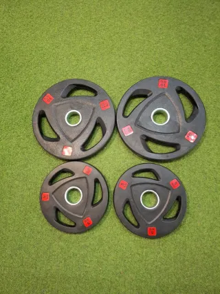 Pack 4 discos gimnasio: 2x10kg y 2x5kg