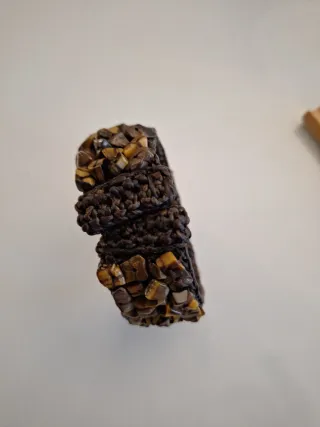 Bracciale etnico perline filo cera