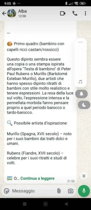 Quadro bambino con cornice dorata