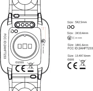 Smartwatch FCC ID 2AHFT233 Nero