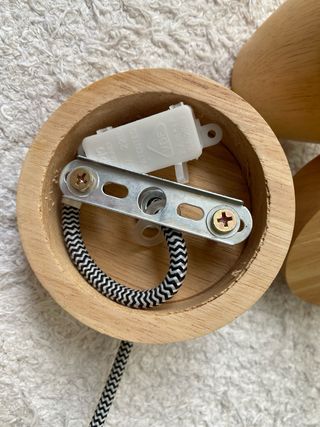 Juego 2 Lámparas Techo Madera