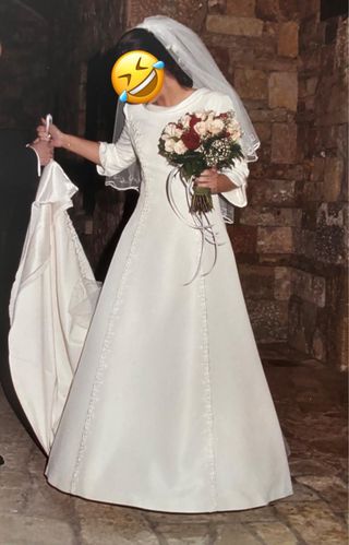 Vestido de Novia Vintage Champán