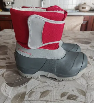 Stivali da neve Quechua rossi/grigi taglia 35