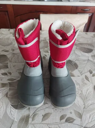 Stivali da neve Quechua rossi/grigi taglia 35