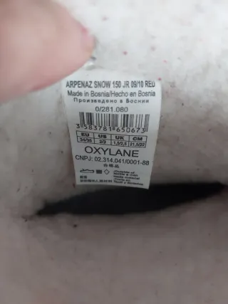 Stivali da neve Quechua rossi/grigi taglia 35