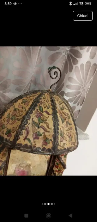 Specchio antico decorato stile Egitto